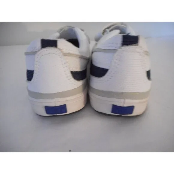 Keds Womens Mary Jane Comfort Shoes Sz 8 White Blue Leather Casual Hook & Loop - Picture 4 of 6